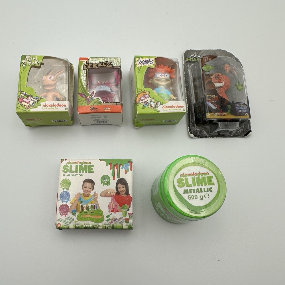 Nickelodeon Collectibles Lot Ren & Stimpy‎ Rugrats Aaahh!!! Real Monsters Slime